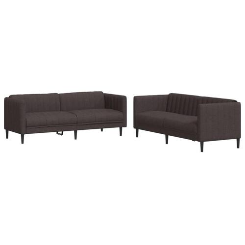 2 personers sofa stof mørkebrun