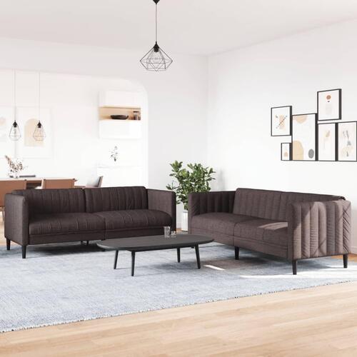 2 personers sofa stof mørkebrun