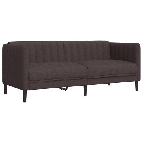 2 personers sofa stof mørkebrun