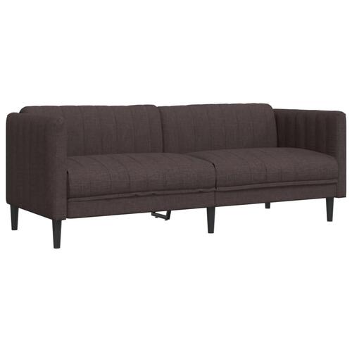 2 personers sofa stof mørkebrun