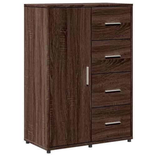 Skænk 60x31x84 cm konstrueret træ brun egetræsfarve