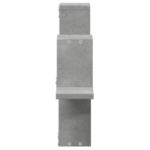 Væghylde 104,5x10x43 cm konstrueret træ betongrå