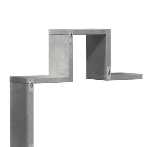 Væghylde 104,5x10x43 cm konstrueret træ betongrå