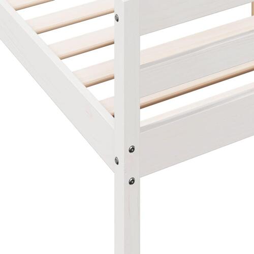 Sengeramme uden madras 140x200 cm massivt fyrretræ hvid