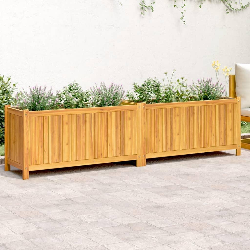 Plantekasse med for 199x38,5x50 cm massivt akacietræ