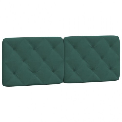 Gavlpude 120 cm i velour - mørkegrøn sengegavlspude