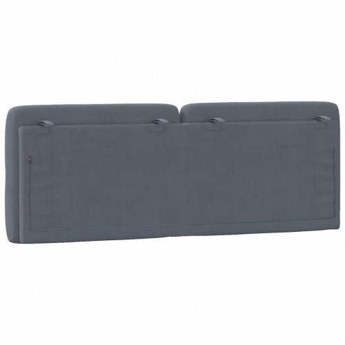 Gavlpude 120 cm i velour - mørkegrå