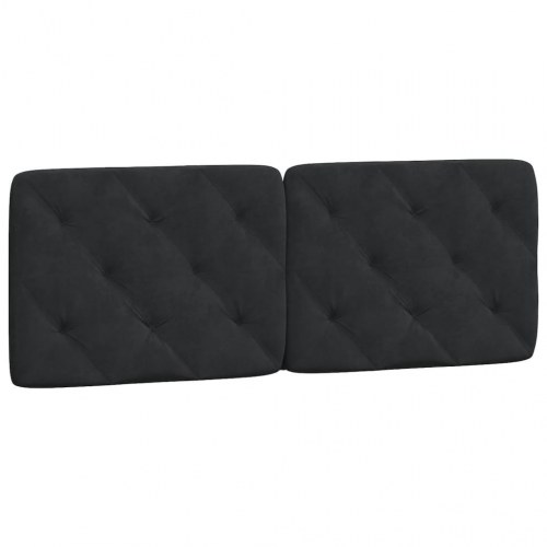 Sengeramme med LED uden madras 120 x 200 cm - sort velour