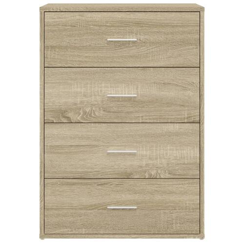 Skab 60x31x84 cm konstrueret træ røget egetræsfarve