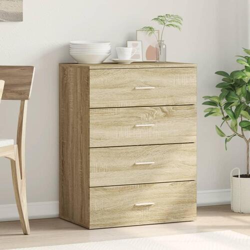 Skænk 60x39x80 cm konstrueret træ sonoma-eg
