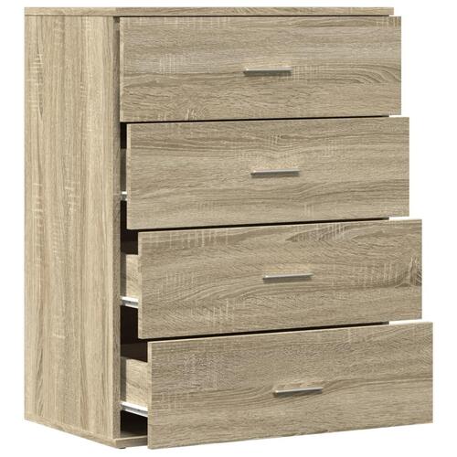 Skænk 60x39x80 cm konstrueret træ sonoma-eg