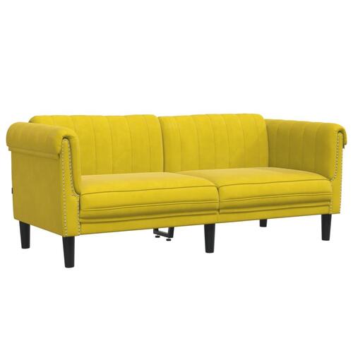 2 personers sofa velour gul