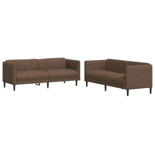 2 personers sofa stof brun