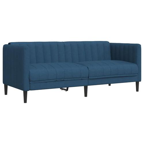 2 personers sofa stof blå