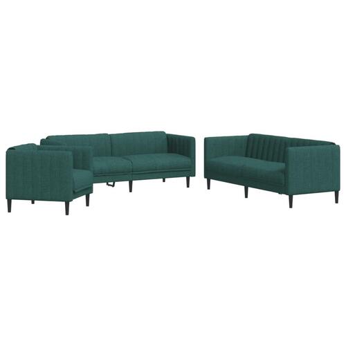 3 personers sofa stof mørkegrøn
