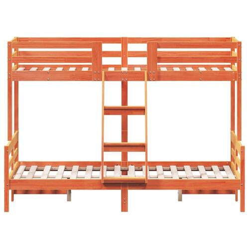 Køjeseng 90x200/120x200 cm massivt fyrretræ gyldenbrun