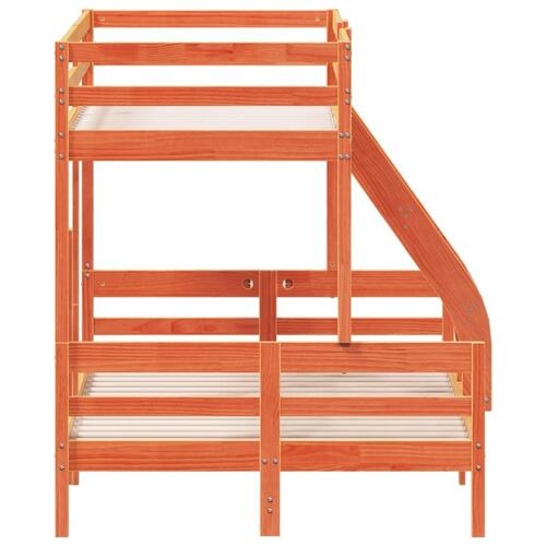 Køjeseng 90x200/120x200 cm massivt fyrretræ gyldenbrun