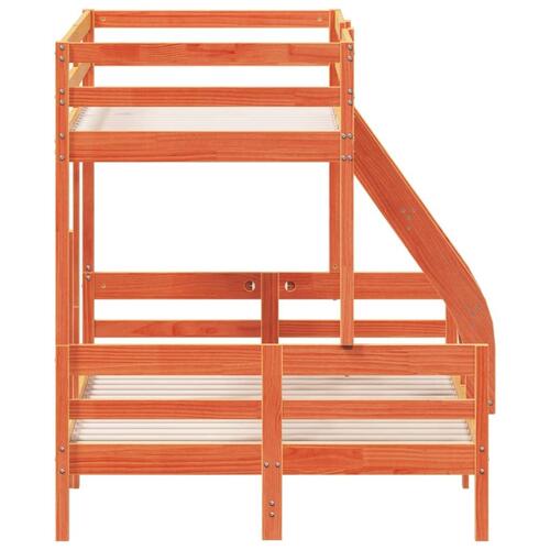 Køjeseng 80x200/120x200 cm massivt fyrretræ gyldenbrun