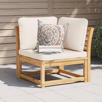Hjørnemodul til sofa 73x73x65 cm med hynder massivt akacietræ