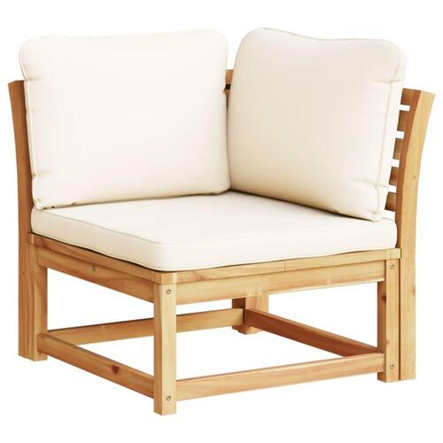 Hjørnemodul til sofa 73x73x65 cm med hynder massivt akacietræ