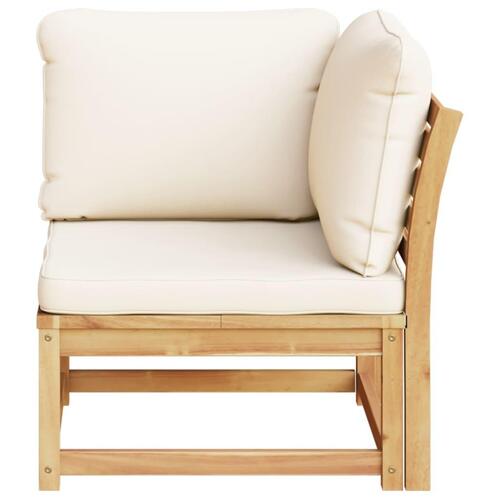 Hjørnemodul til sofa 73x73x65 cm med hynder massivt akacietræ