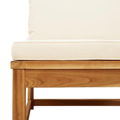 Hjørnemodul til sofa 73x73x65 cm med hynder massivt akacietræ