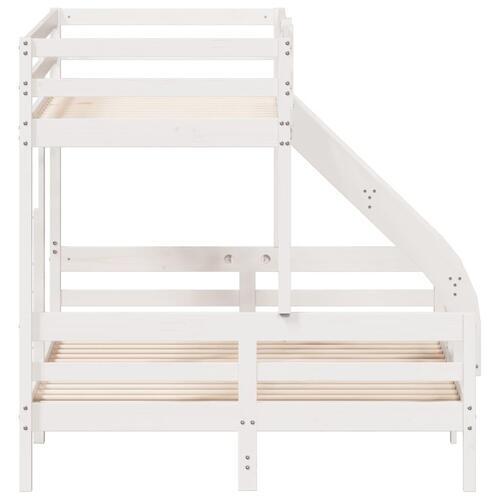 Køjeseng 80x200/140x200 cm massivt fyrretræ hvid