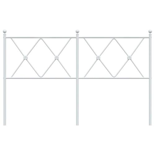 Sengegavl 140 cm metal hvid