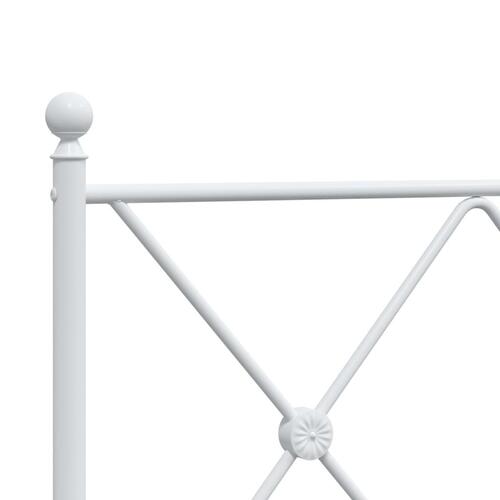 Sengegavl 140 cm metal hvid