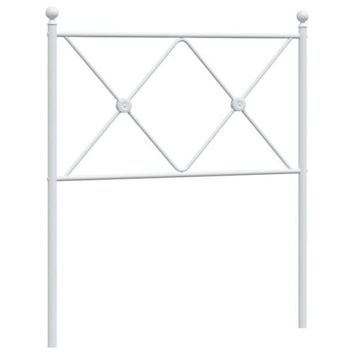 Sengegavl 80 cm metal hvid