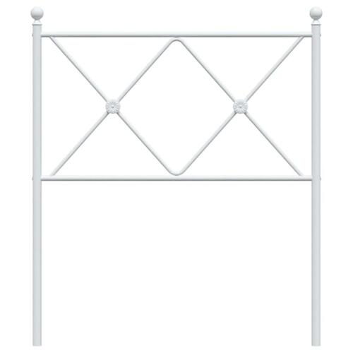 Sengegavl 80 cm metal hvid