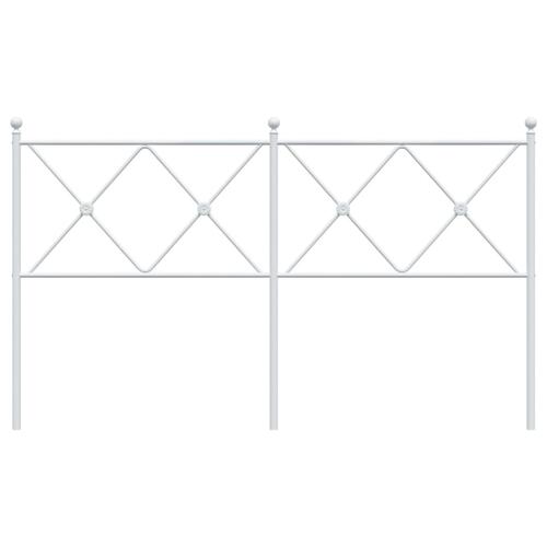 Sengegavl 160 cm metal hvid