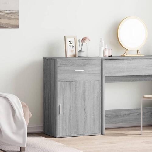 Opbevaringsskab 56,5x39x90 cm konstrueret træ grå sonoma-eg