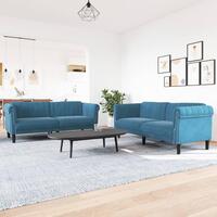 2 personers sofa velour blå