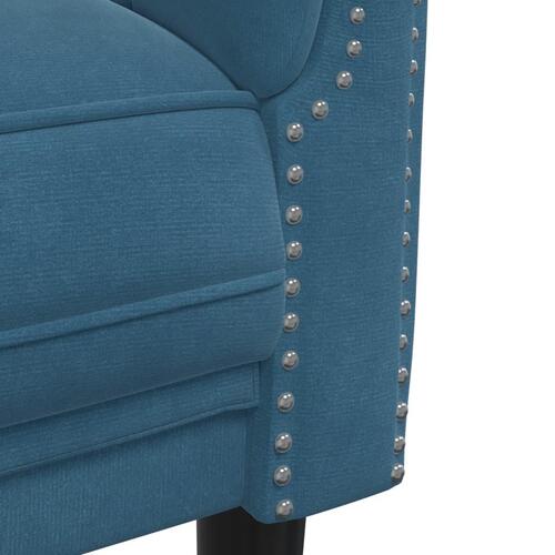 2 personers sofa velour blå