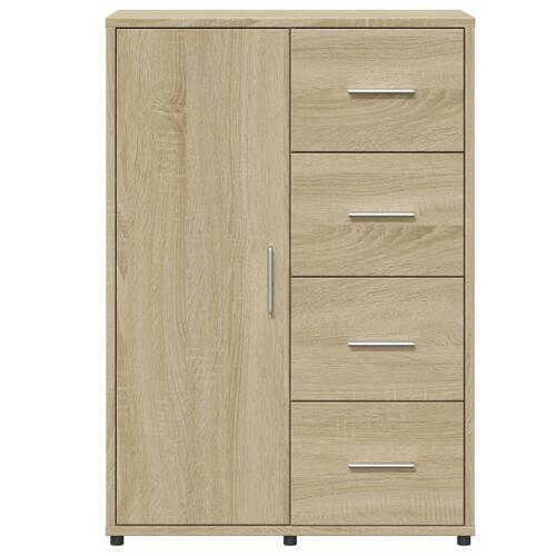 Skab 60x31x84 cm konstrueret træ røget egetræsfarve
