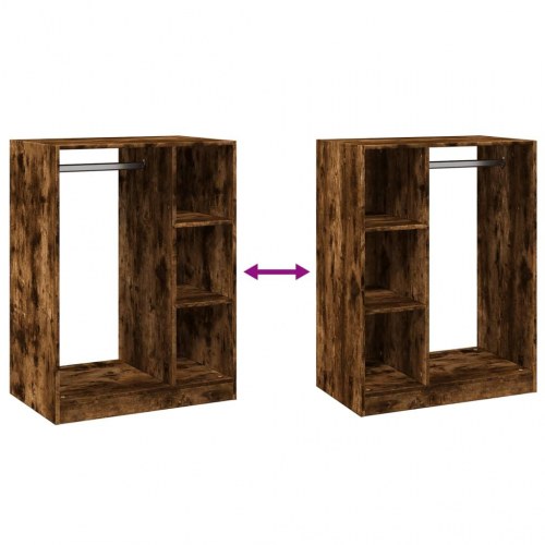 Tøjreol 77x48x102 cm konstrueret træ betongrå