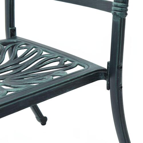 Havestole 2 stk. støbt aluminium grøn