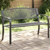 Havebænk 119 cm stål sort