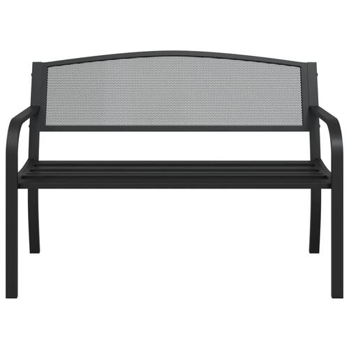 Havebænk 119 cm stål sort
