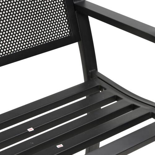 Havebænk 119 cm stål sort