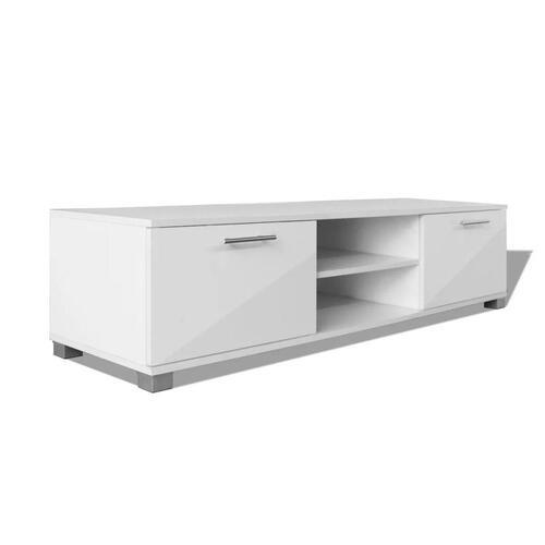 Tv-bord 120x40,5x35 cm hvid højglans