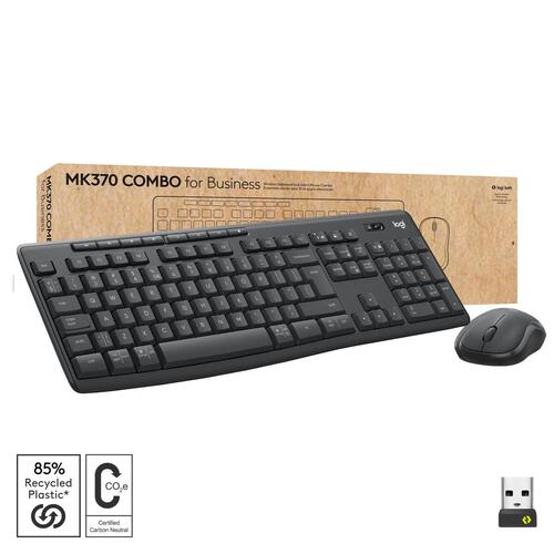 Tastatur og mus Logitech 920-012077 Grafit Monochrome QWERTY