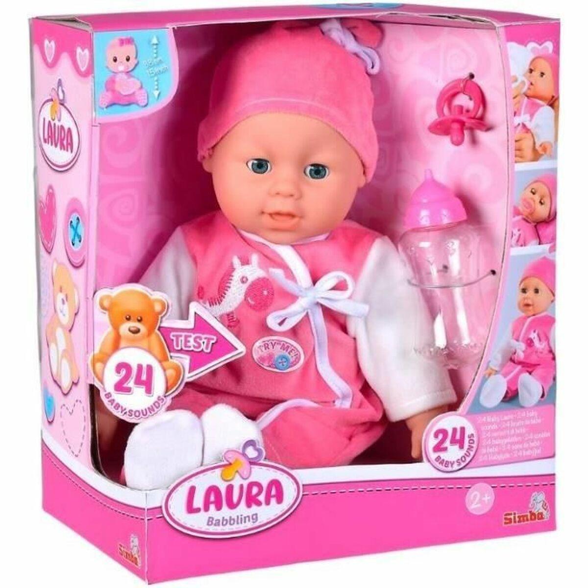 Simba Babydukke Laura - talende, 38 cm, pink
