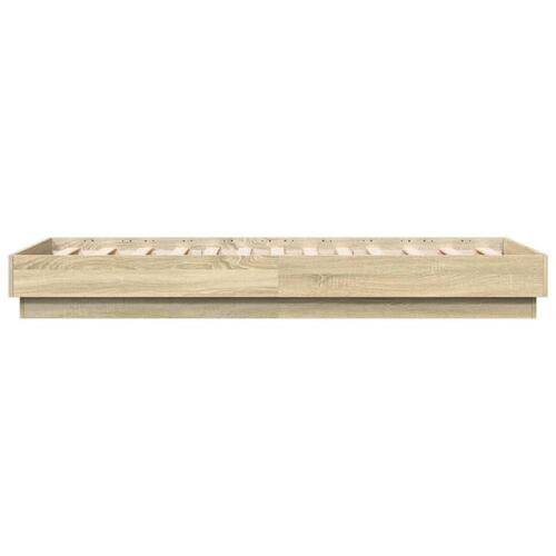 Sengeramme 75x190 cm uden madras konstrueret træ sonoma-eg