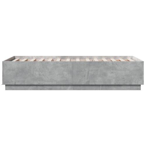Sengeramme 75x190 cm konstrueret træ betongrå