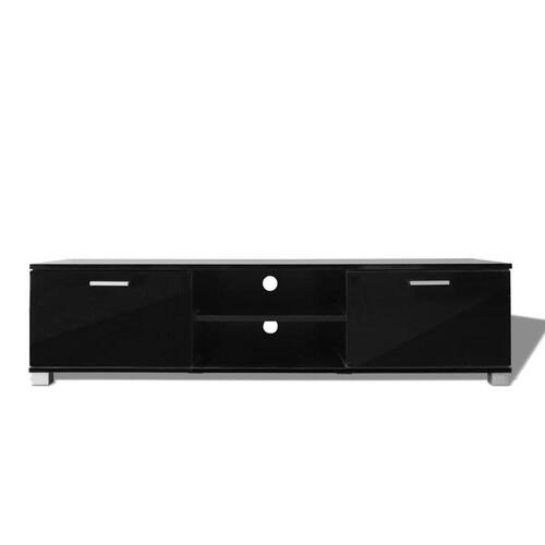 Tv-bord 140x40,5x35 cm sort højglans
