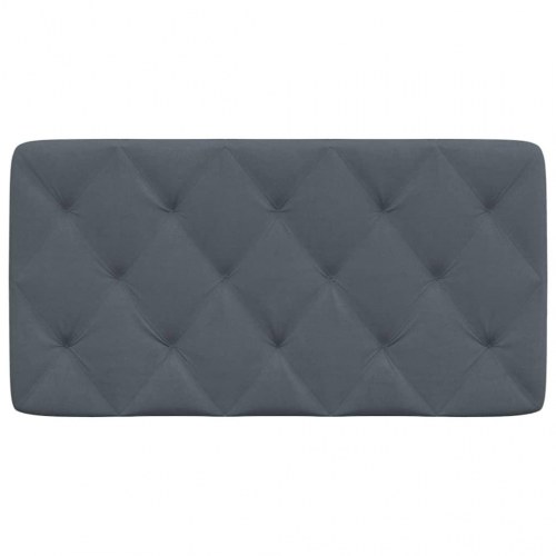 Gavlpude 100 cm i velour - mørkegrå, diamantquiltet