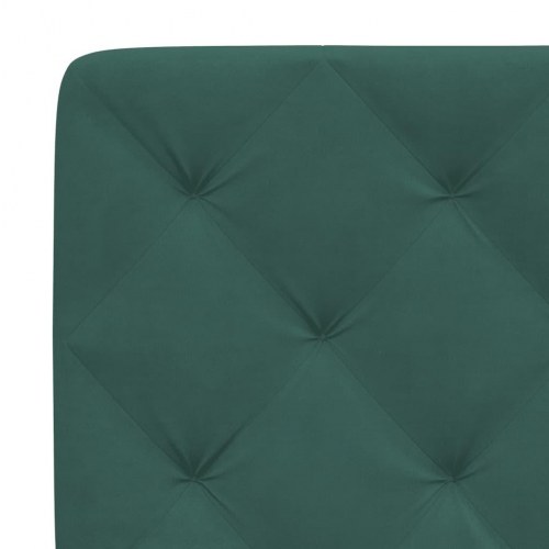 Gavlpude 100 cm i velour - mørkegrøn sengegavlshynde