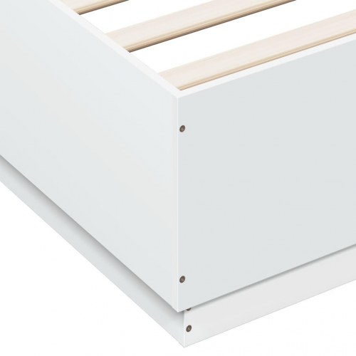 Sengestel 120x200 cm konstrueret træ hvid